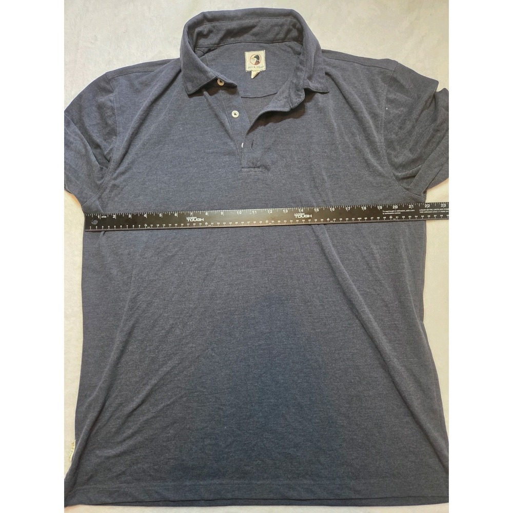 142-Duck Head 1865 Polo Men's Large Gray Long Sleeve Cotton Blend Classic Fit - Picture 8 of 8